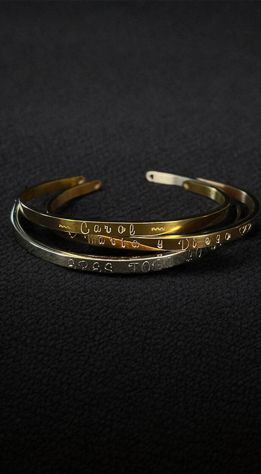 Brazaletes Eternal personalizados de acero inoxidable  4mm (pack TRICOLOR).          (Envío GRATIS)